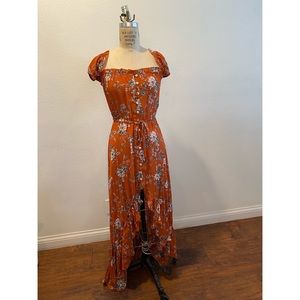 High-Low Floral Printed Dress